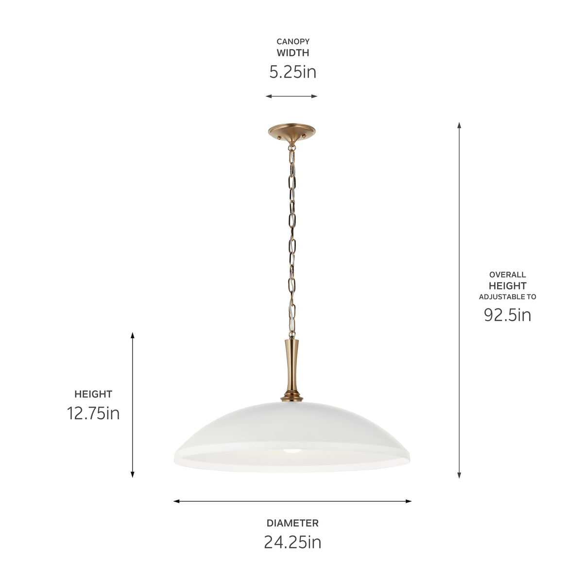Delarosa Pendant Light (24.25 Inches / White)