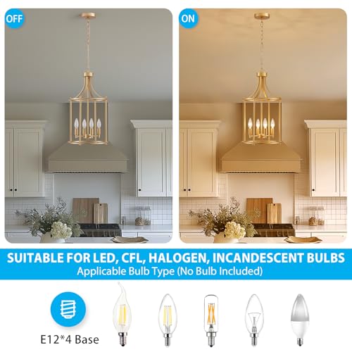 Gold Chandeliers for Dining Room (Gold)