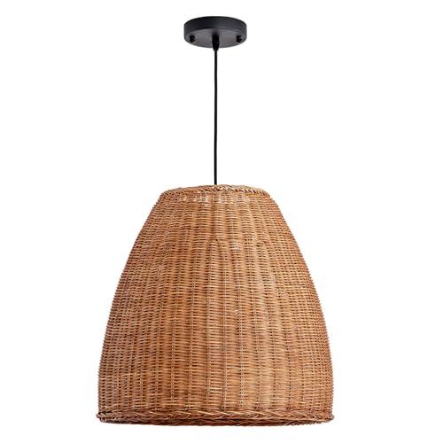 Oval Rattan Pendant Light