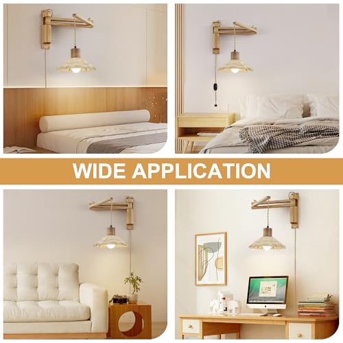 Plug in Wall Lamp (Bamboo + Natural Wood)