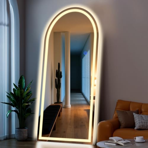 Arch Full Length Standing Mirror with LED Lights (Arched / 71"L x 32"W)