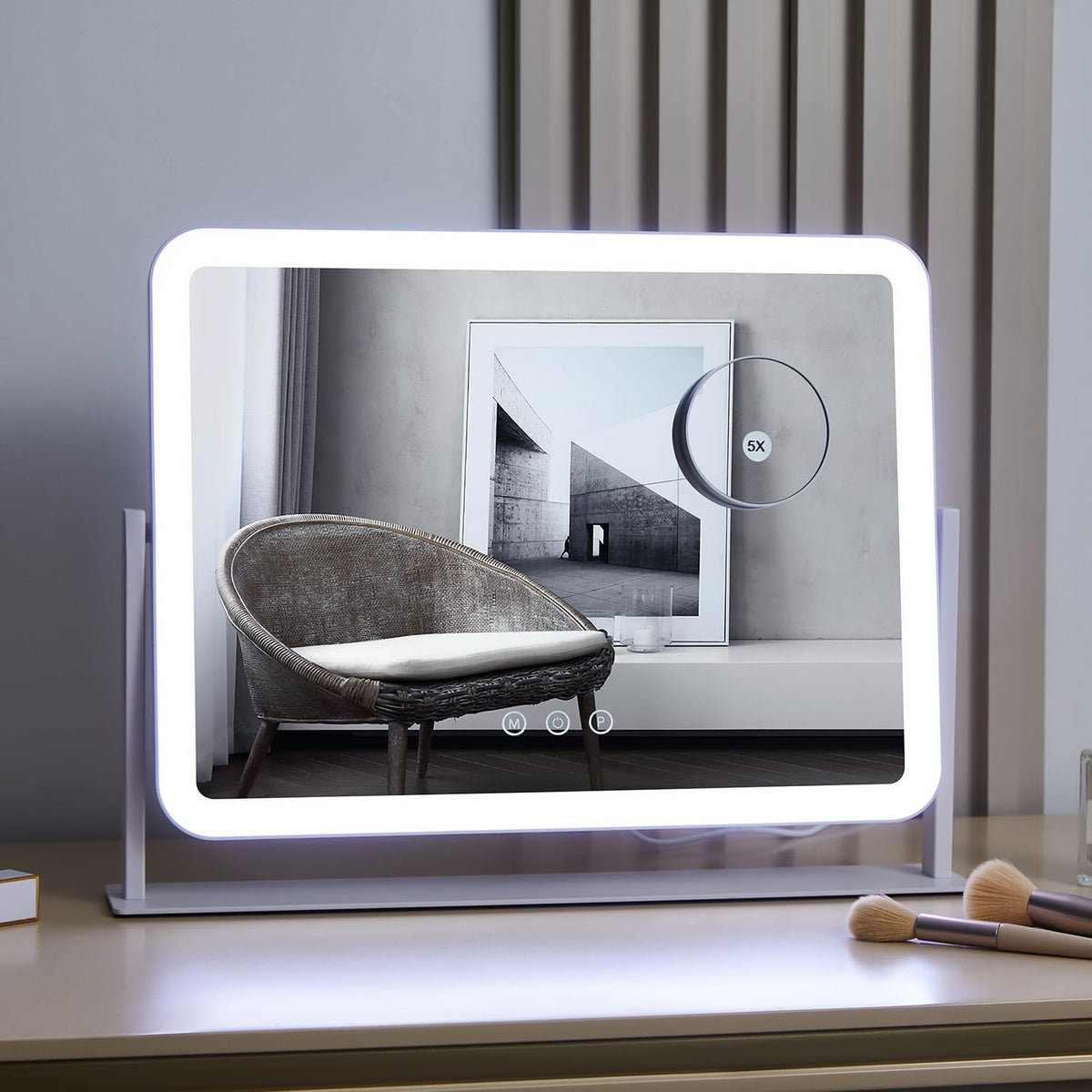 Vanity Mirror with Lights (13.5"L x 17.4"W)