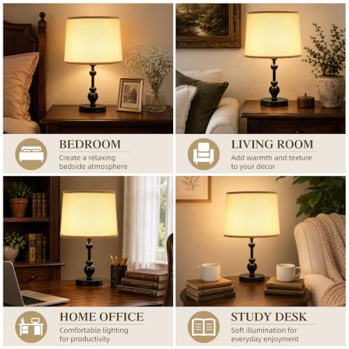 Drum Lamp Shades Set of 2 (Warm-Yellow)