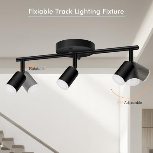 3 Light Track Lighting Fixtures Ceiling (3 light black)