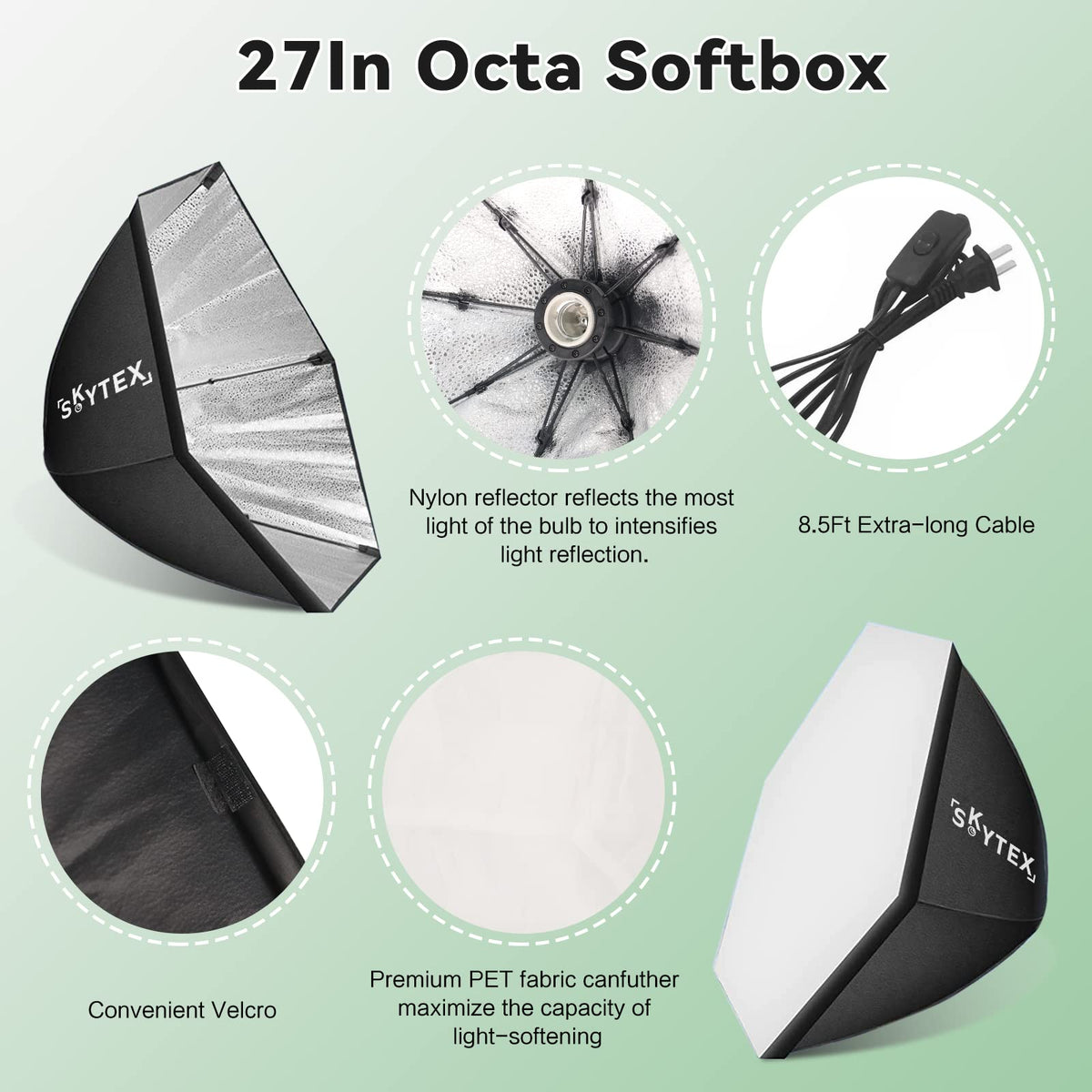Softbox Lighting Kit 2pack 20x28in Octa Soft Box (2700K-6400K)