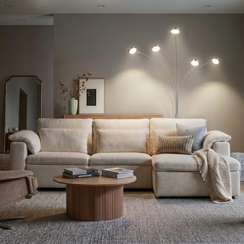 Orion Arc Floor Lamp for Living Room (Satin Nickel)