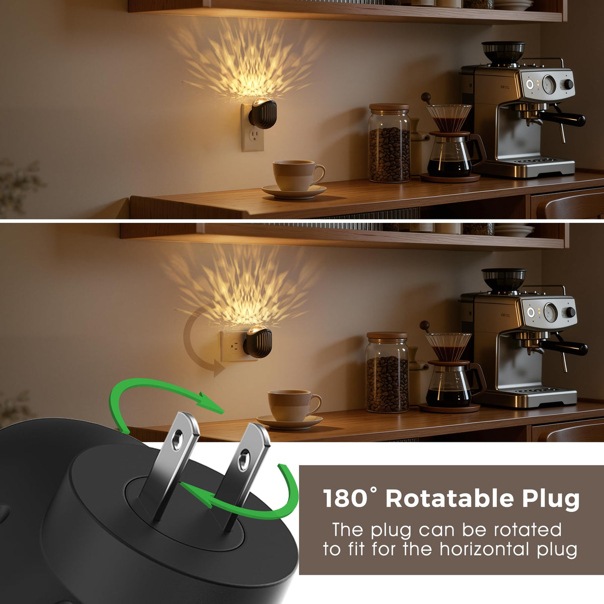 Night Lights Plug into Wall (whale-3CCT / 2 Pack)
