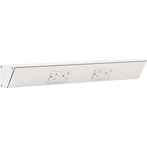 18" White TR Angle Power Strip (18 Inch / White)
