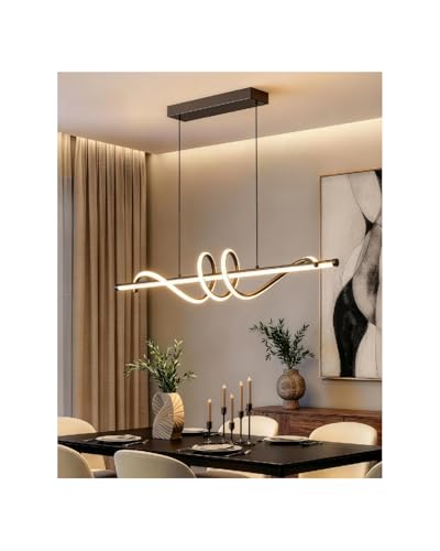 39.4in Dining Table Light Fixture (Black / 39.4in)