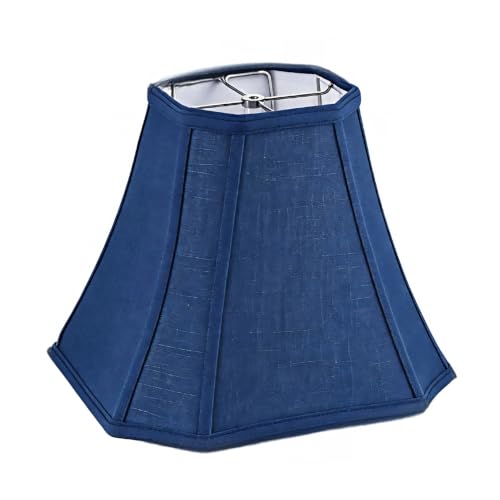 Navy Blue Hexagonal Linen Lamp Shade (Blue / (6.25*6.25)(13*13)11* 1 Pack)