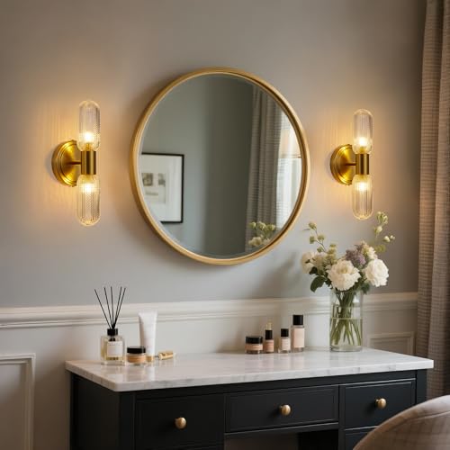 Brushed Brass Wall Sconces (Gold / 1 Pack)