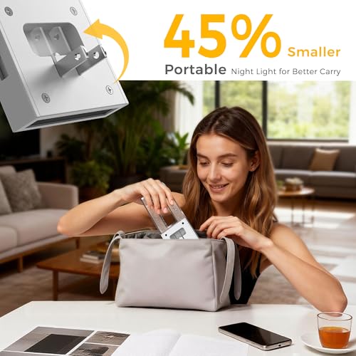 Night Light Foldable Night Lights Plug into Wall 2 Pack (White)