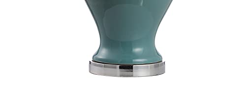Sagwa 33" Modern Ceramic Ginger Jar Living Room Lamp (Teal)