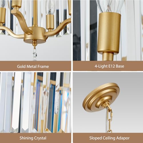 Gold Crystal Chandeliers for Dining Room (169-Gold)