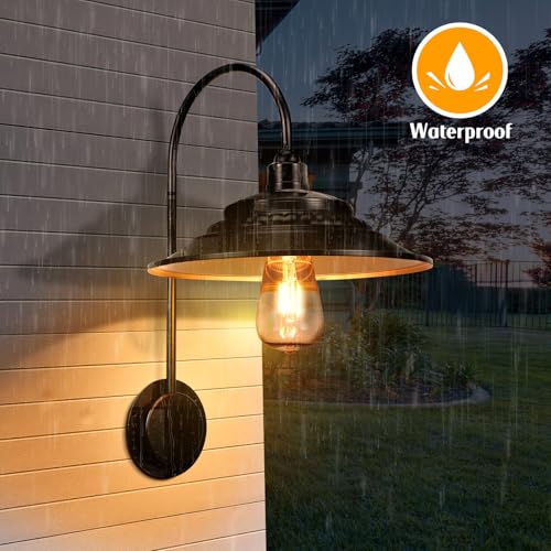 Solar Barn Lights Outdoor (Black Color)