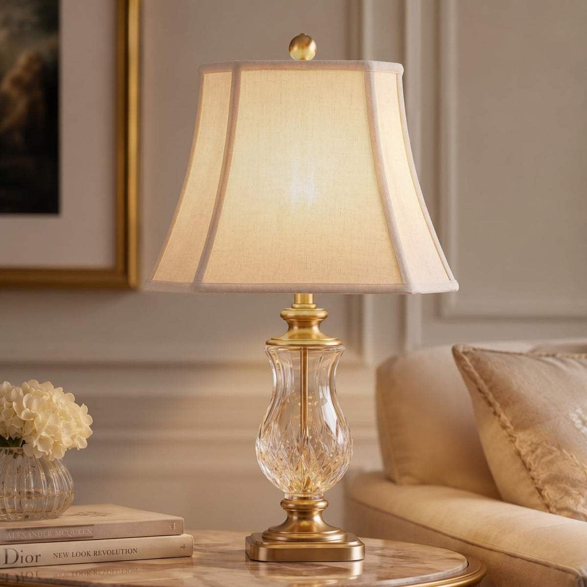 BSO-710-12LNWH Rectangle Cut Corner Basic Lamp Shade, (5x6.5) x (8x12) x 10, Linen White ((5x6.5) x (8x12) x 10 / Linen White)