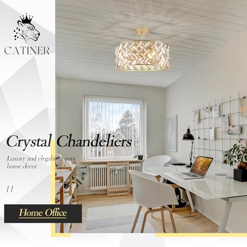 18" Gold Crystal Chandelier (Large Gold)