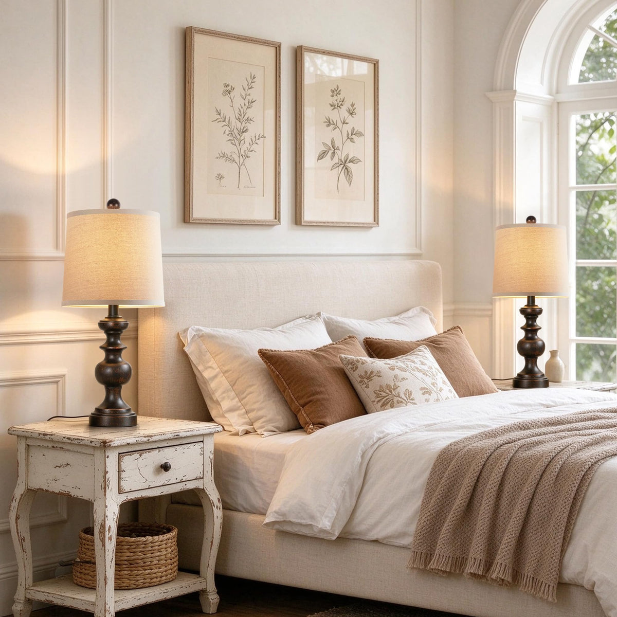 Farmhouse Table Lamp Set of 2 (Oil-Rubbed Bronze / 22 Inch)