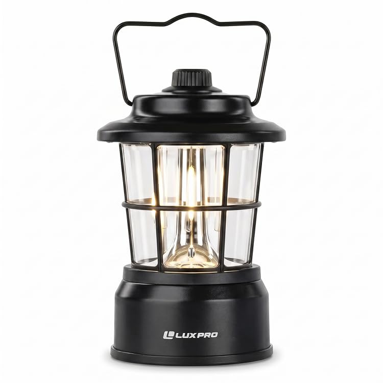 LP1536 Rechargeable Retro Lantern 500 Lumens Dual Power LED Camping Lantern