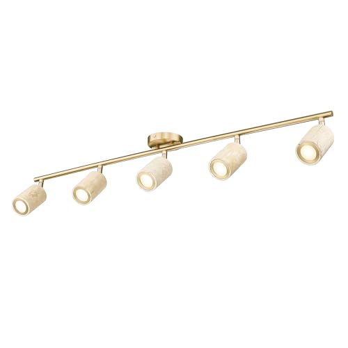 Natural Stone Track Lighting Fixtures Ceiling (43.7", 5-Light)