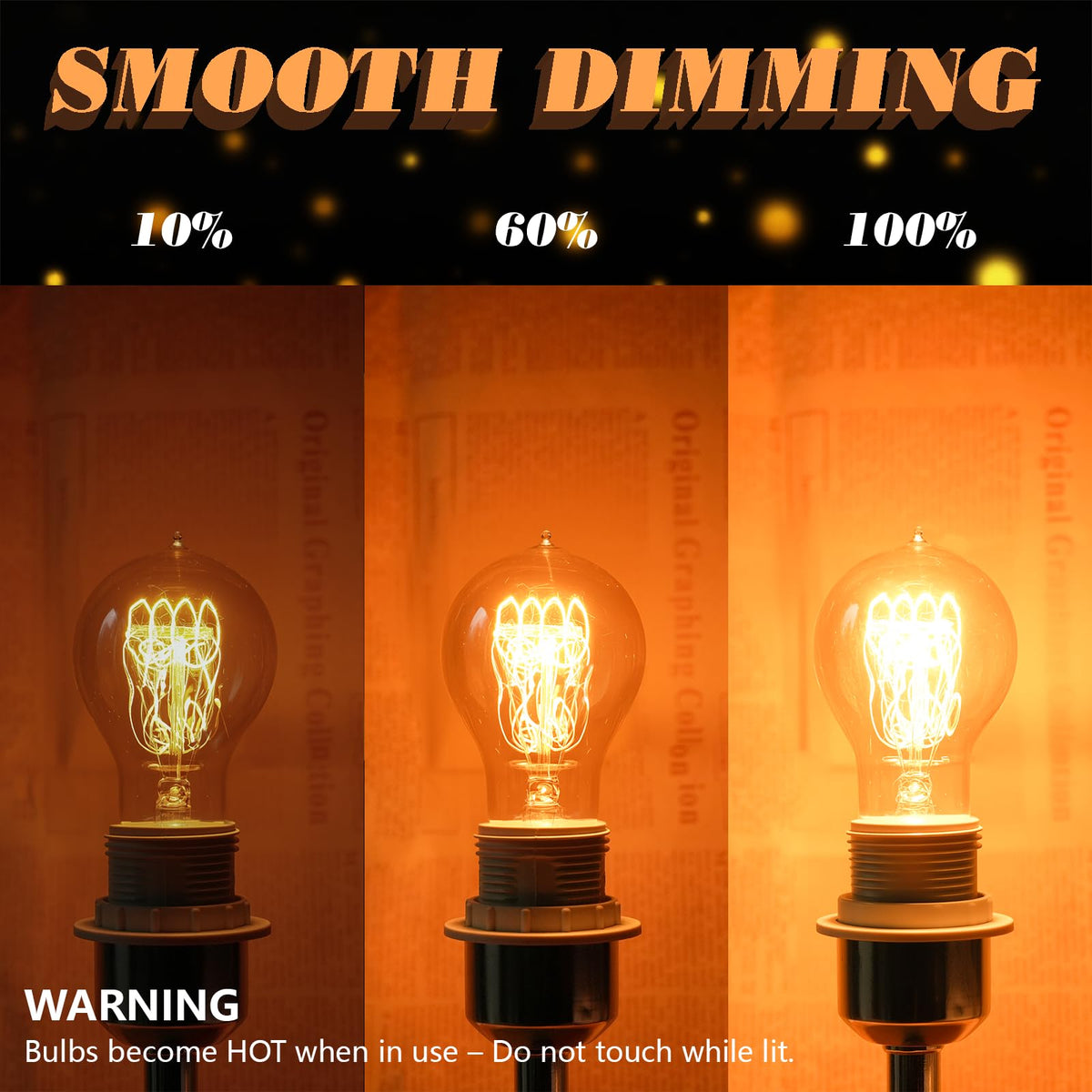 3 Pack A19 Edison Specialty Decorative Bulbs (60w-3PCS)