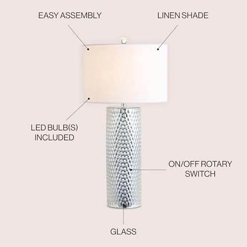 Isabella Table Lamp Studded Glass 30"