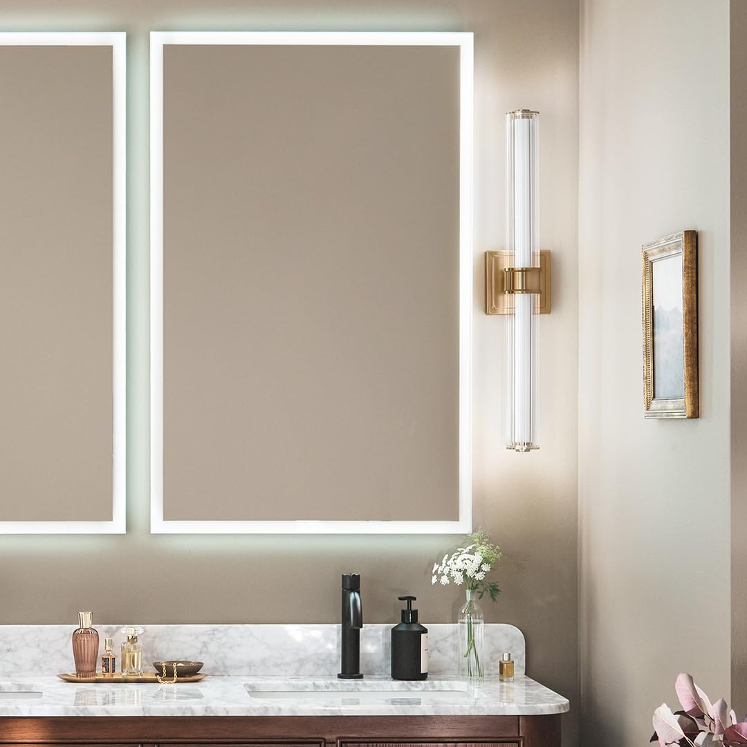 Laurene LED Bath Bar Light (Fluted Glass / 26.5 inch / Champagne Bronze)