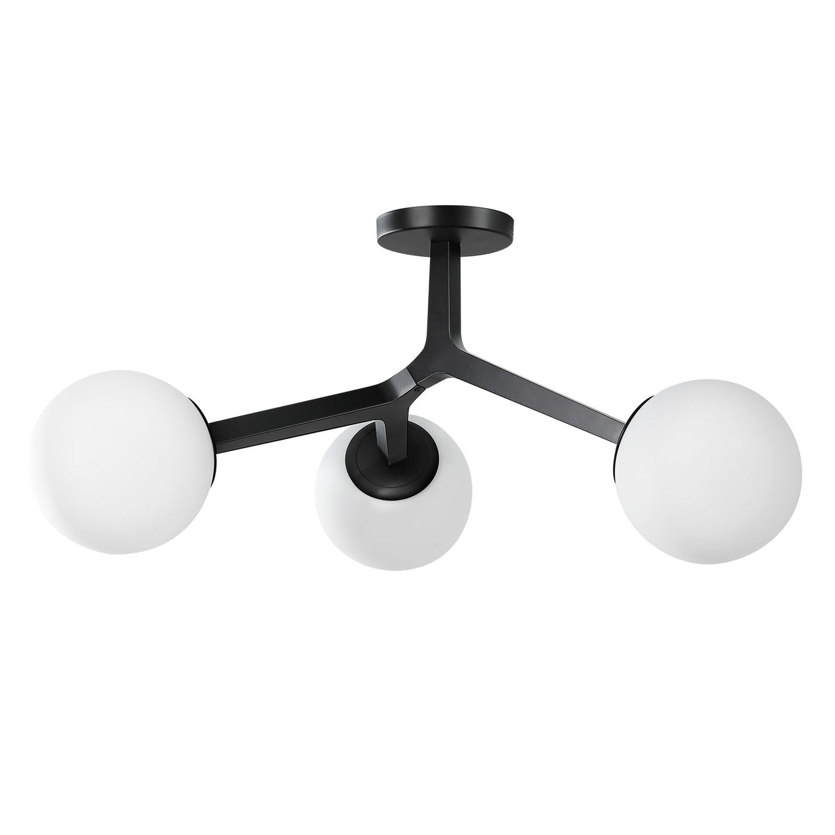Semi Flush Mount Ceiling Light Fixture 3 (Black)