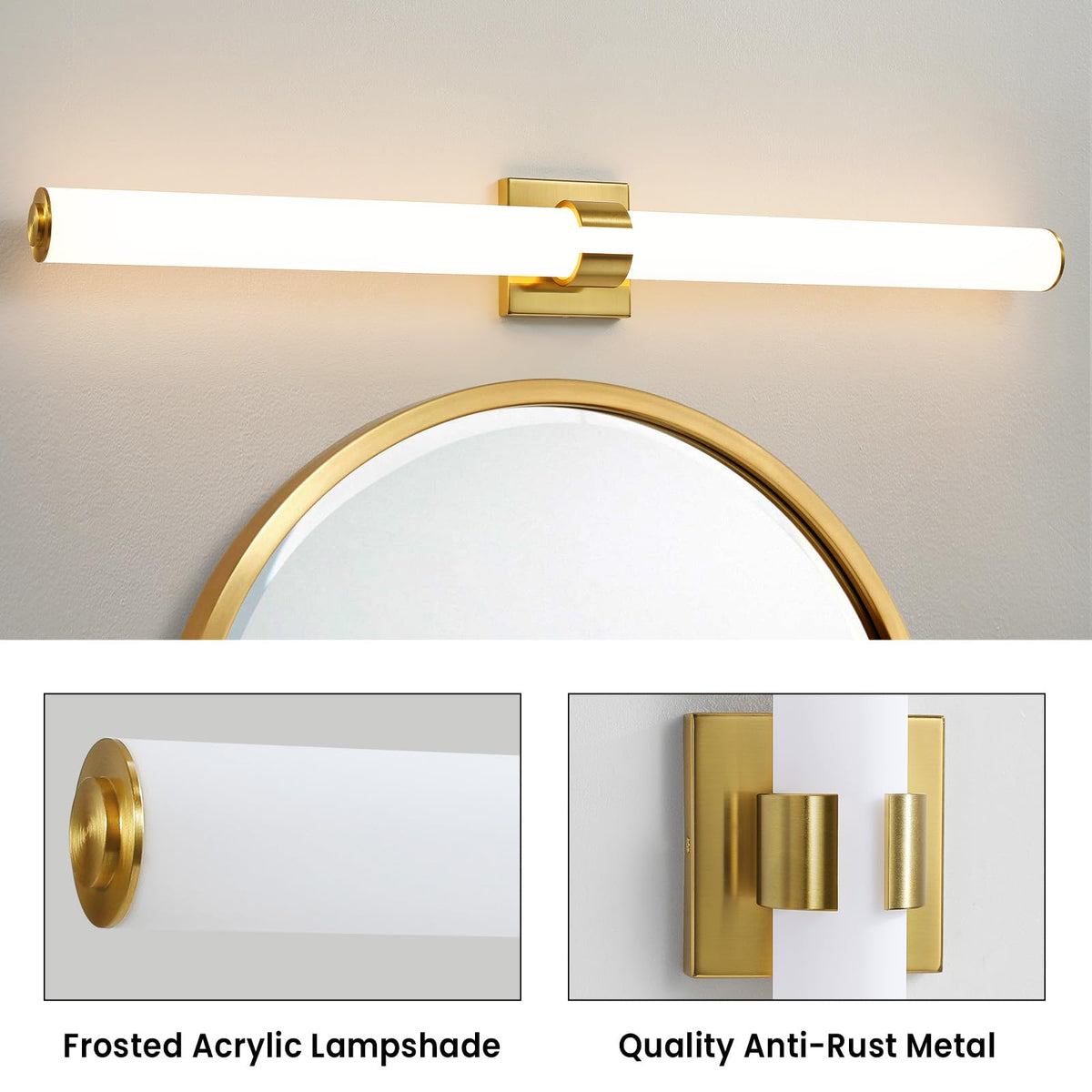 Bathroom Light Fixtures (Gold / 39 INCH)