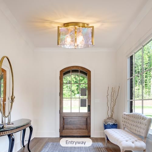 Drum Glass Ceiling Light