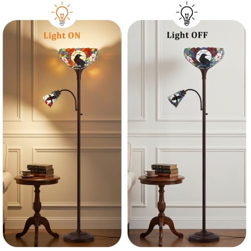 Tiffany Floor Lamp (Raven Floral)