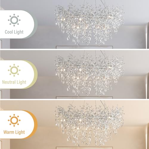 47" Silver Tree Branch Chandelier (Silver / Round-D47.2")