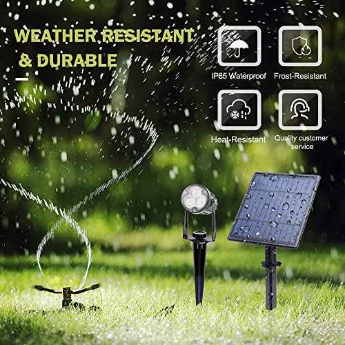 Metal Outdoor Solar Landscape Lights (Warm White)