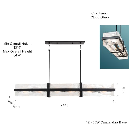 3617 66A Cloud Break Cloud Glass Island Light (48" Long)