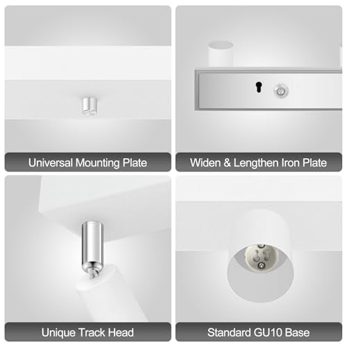 Plug in Track Lighting (White / 29" 5-Light Plug in Track Lighting)