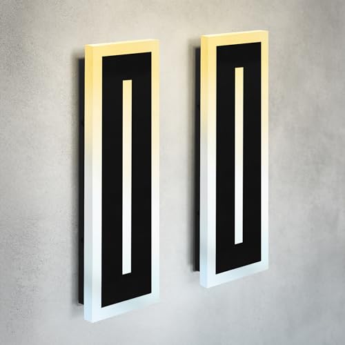 18" LED Linear Wall Sconce 2 Pack (Black)