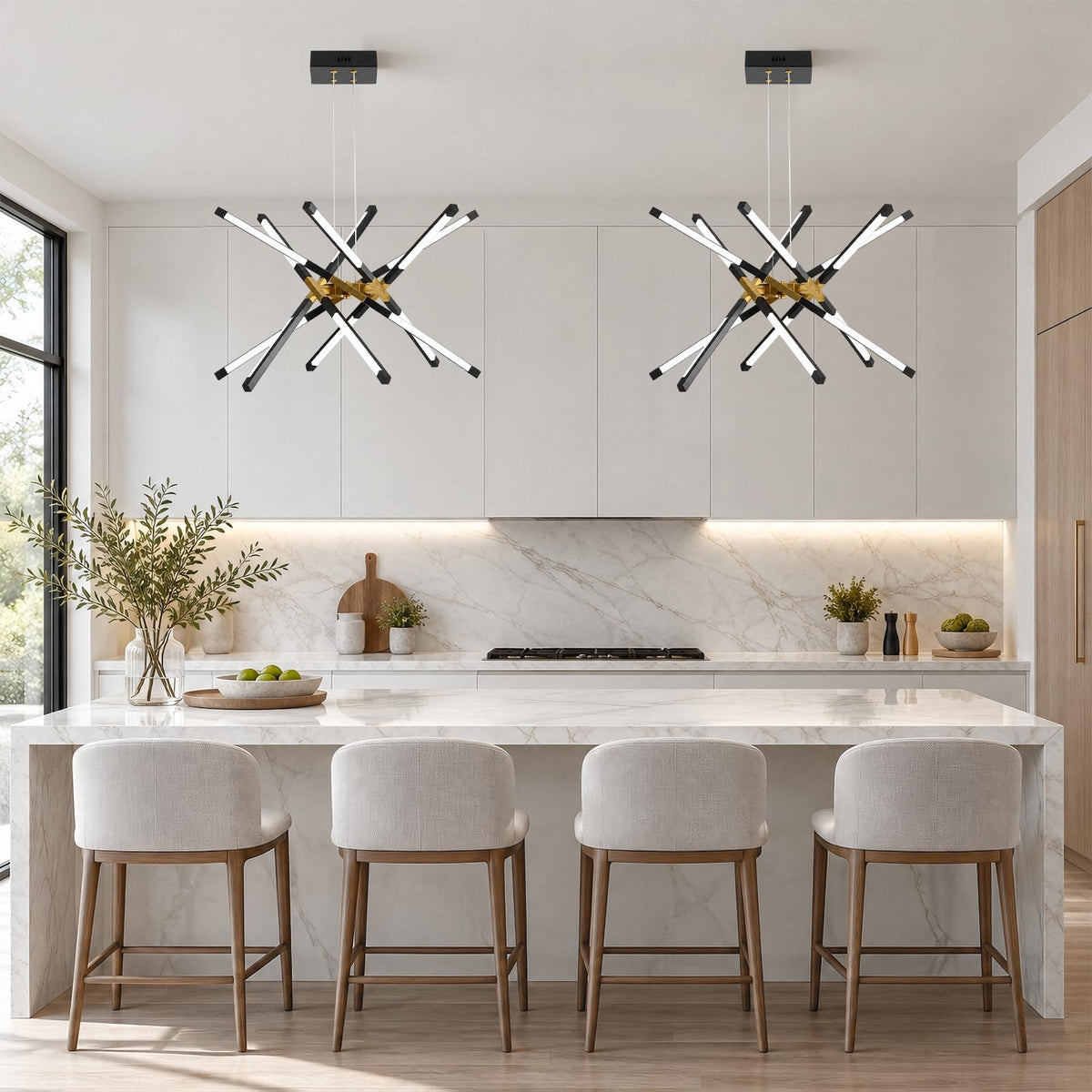 Modern LED Chandelier (12Head-Square Tube)