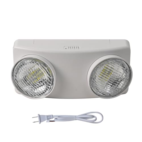 3hours LED Emergency Light with 1.0 Meter Plug (Round(3Hours) / White)