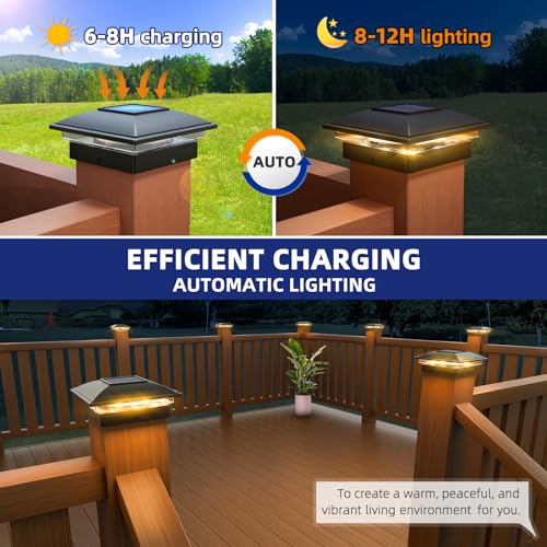 Solar Post Cap Lights (Black)