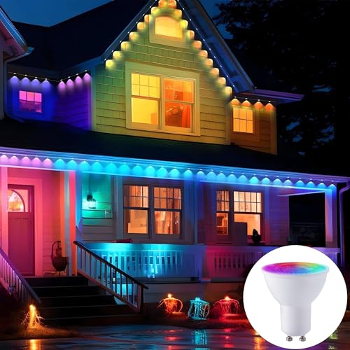 Plug in H Type LED Track Lighting Heads Dimmable GU10 Spotlights (White RGB)