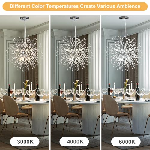 Modern Crystal Chandeliers Firework (Chrome / 8-Light (Semi-Flush Mount))
