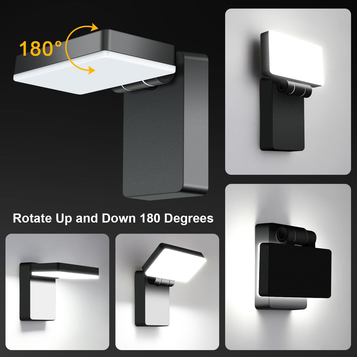 40W Modern Sleek Flood Light 3000LM 5000K for Backyard 8 Pack (Small/40-8)