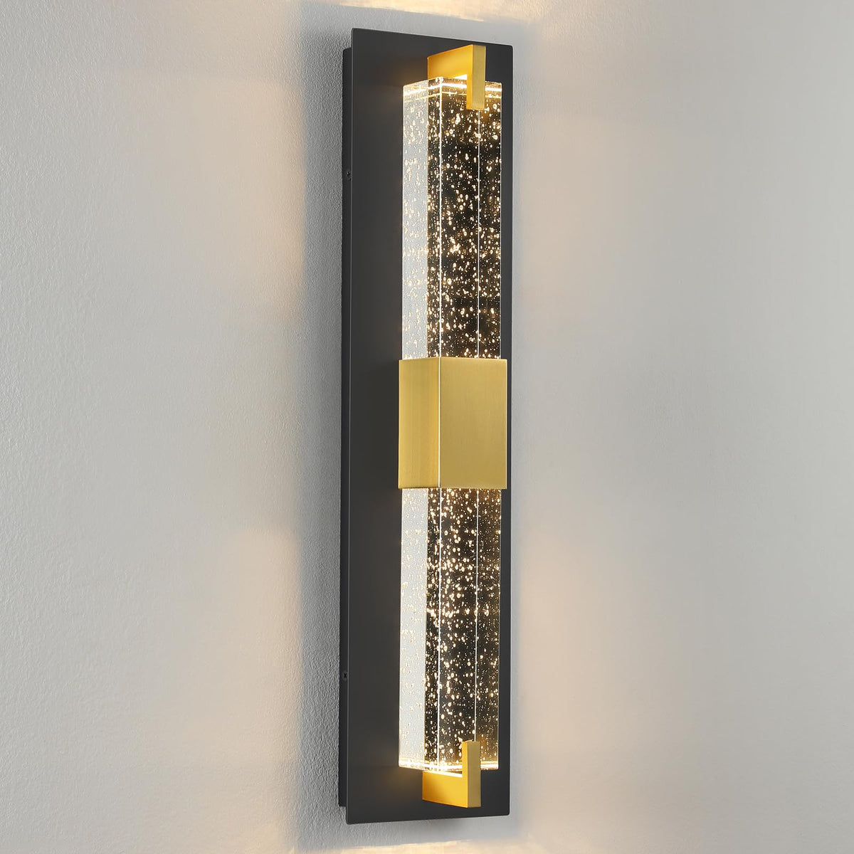 LED Wall Sconce Light (Black Gold 19")