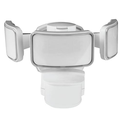 LED Outdoor Security Floodlight (White / 5000 Lumens / Motion Sensor + Dusk-to-Dawn)