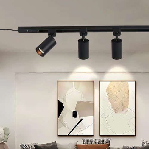 Plug in Track Lighting with Power Cord (Black)