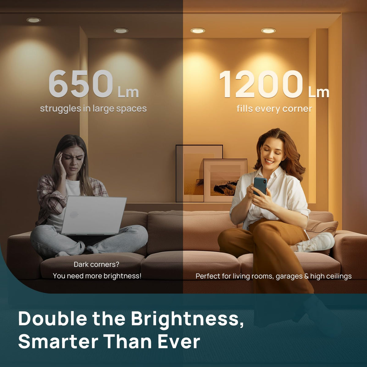 Matter BR30 Smart Light Bulb (Single-zone / 1200lm-6pk)