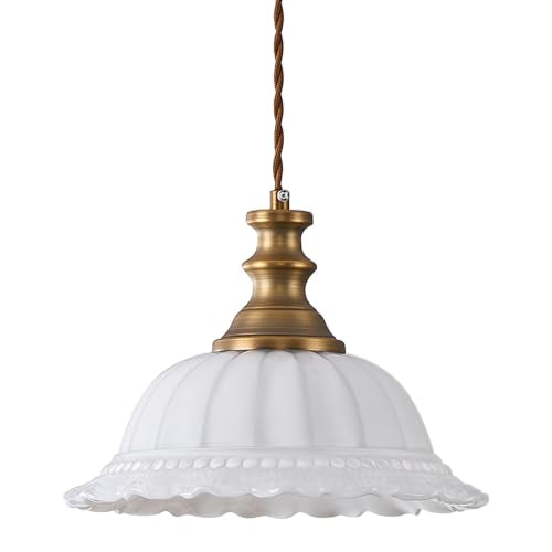 Vintage Pendant Light Fixtures Modern Glass Hanging Lights with Adjustable Cord for Kitchen Island Dining Room Living Room Hallway