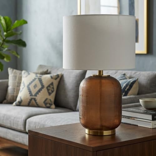 Farberman Amber Glass Table Lamp (Amber / Table Lamp)
