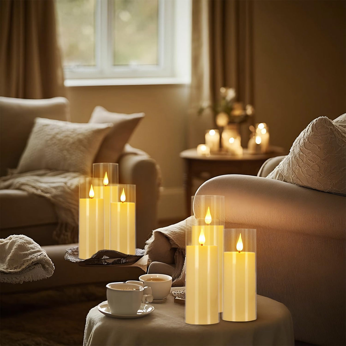 Flickering Flameless Candles Battery Operated with Remote (24 Pack Ivory-3)