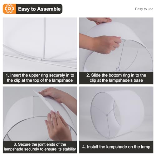 White Lamp Shades Set of 2 (2pcs)
